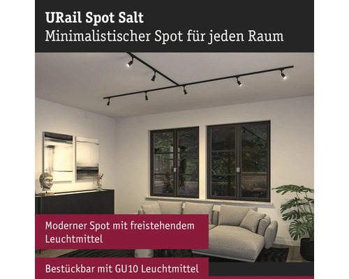 Spot URail Paulmann Salt GU10 noir