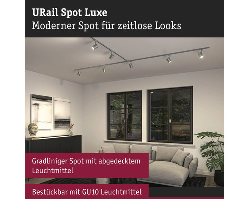 URail Spot Luxe au plafond dans un salon