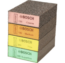 Stapel Schleifklötze verschiedener Körnungen von Bosch