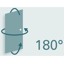Symbol für 180 Grad Drehwinkel einer Tür