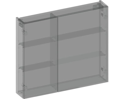 Armoire de toilette à double porte avec étagères