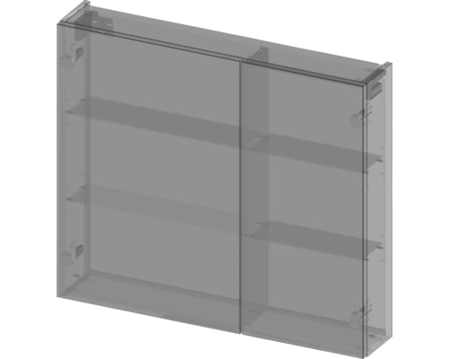 Armoire de toilette à double porte avec étagères pour la salle de bains