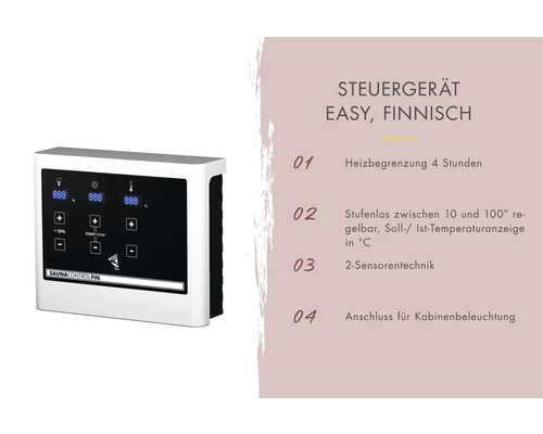Sauna Steuergerät mit digitaler Anzeige