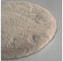 Tapis rond à poils longs