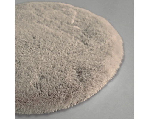 Tapis rond à poils longs