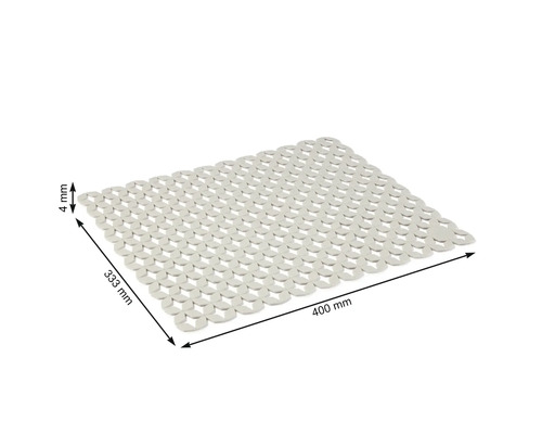 Badezimmermatte aus Kunststoff, 333 mm x 400 mm