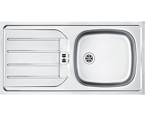 Évier en acier inoxydable avec égouttoir