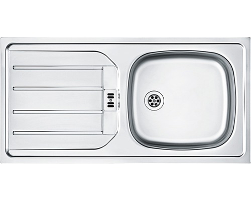 Évier en acier inoxydable avec égouttoir