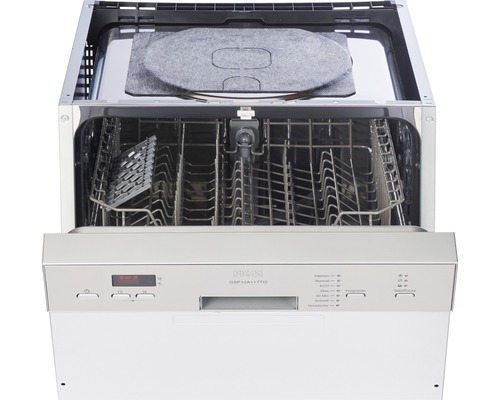 Lave-vaisselle ouvert avec intérieur en métal