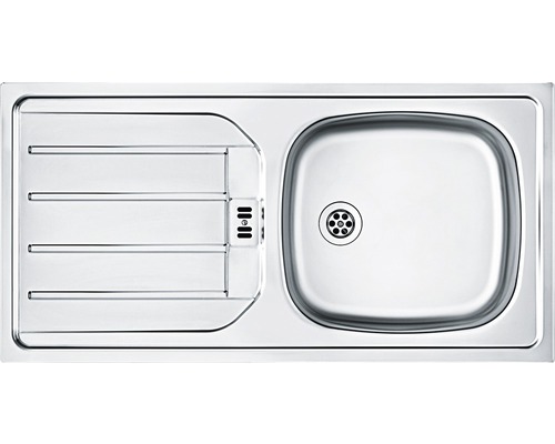 Évier en acier inoxydable avec égouttoir