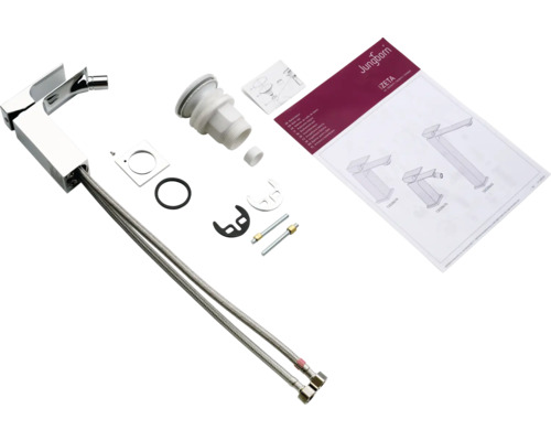 Jungborn Zeta Waschtischarmatur mit Zubehör und Montageanleitung