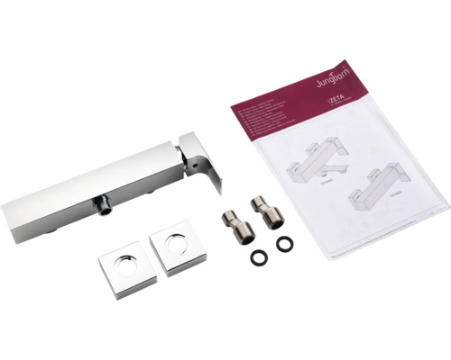 Jungborn Zeta Wannenfüllarmatur mit Montagezubehör und Anleitung