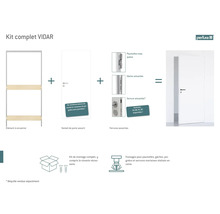 Porte d'intérieur affleurante Pertura Vidar HPL chêne sauvage nature 758x2126 mm serrure à loquet magnétique cylindre profilé acier inoxydable tirant gauche (ouverture vers l'extérieur)-thumb-4