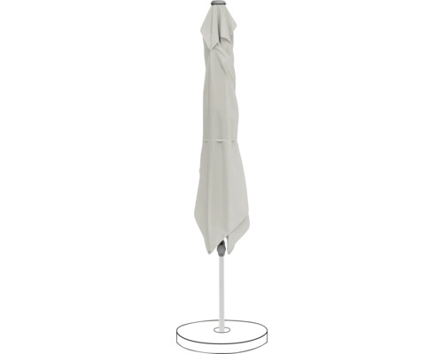 Parasol fermé avec support