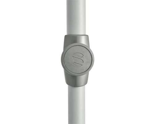 Sonnenschirmständer Detailansicht mit Logo