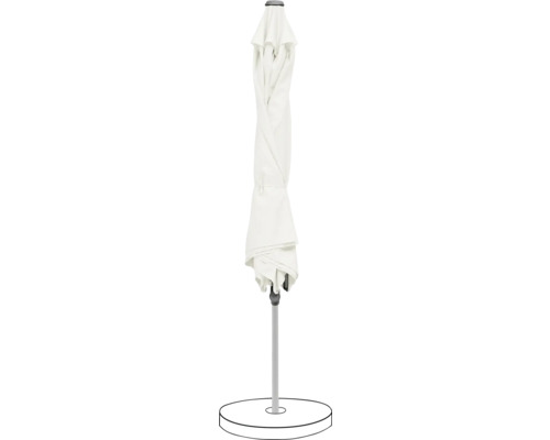 Parasol fermé avec support