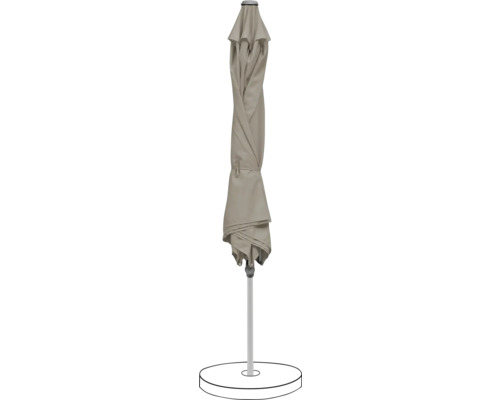 Parasol de jardin fermé avec support pour l''extérieur
