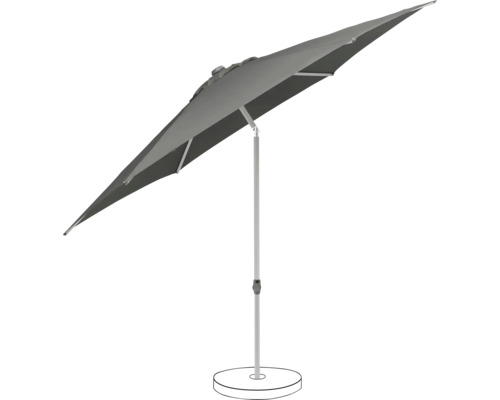 Parasol gris avec support