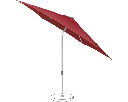 Parasol rouge avec support
