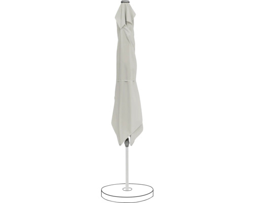 Parasol fermé avec support