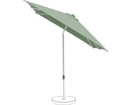Parasol déporté avec pied de parasol pour le jardin