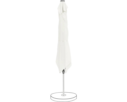 Parasol rond fermé avec support