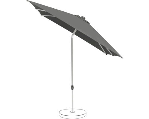 Parasol gris avec support