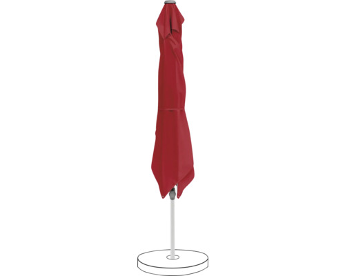 Parasol de jardin fermé avec pied