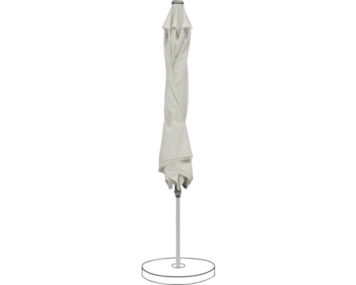 Parasol de jardin fermé avec support