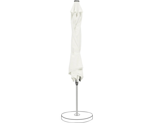 Parasol fermé avec support