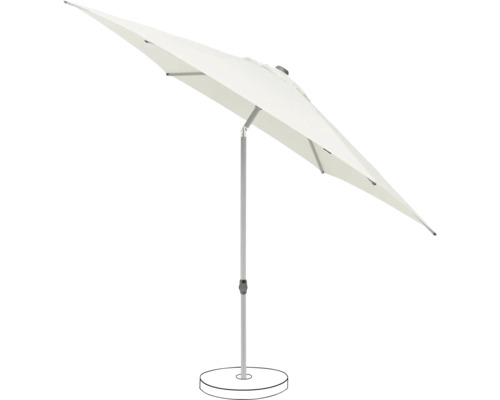 Parasol autoportant avec support