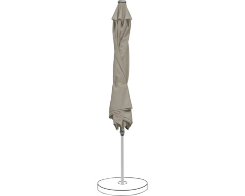 Parasol fermé avec support pour le jardin