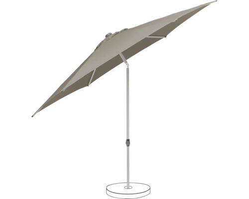 Parasol beige avec support pour l''extérieur