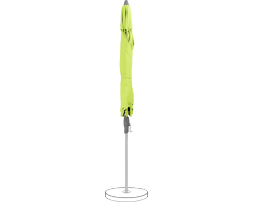 Parasol de jardin fermé avec support