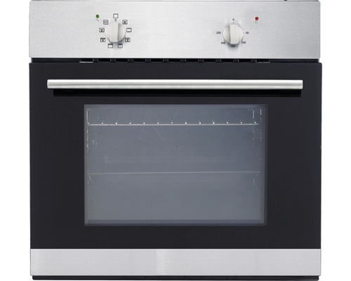 Four encastrable en acier inoxydable avec porte en verre et boutons rotatifs