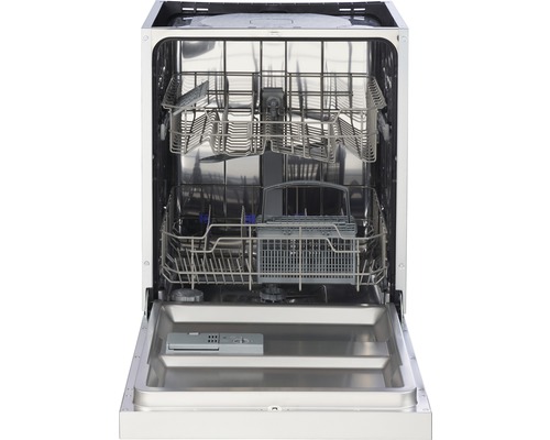 Lave-vaisselle ouvert avec paniers à vaisselle