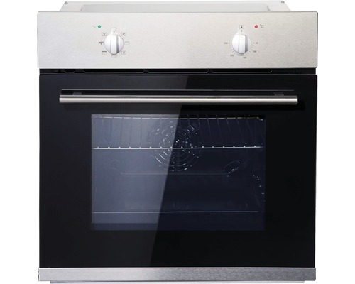 Four encastrable avec porte en verre noir et boutons rotatifs