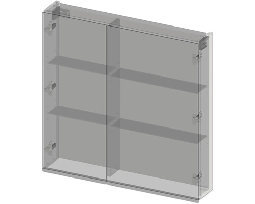 Armoire de toilette à double porte avec étagères pour salle de bains