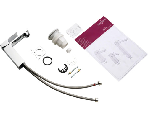 Jungborn Zeta Waschtischarmatur mit Zubehör und Montageanleitung