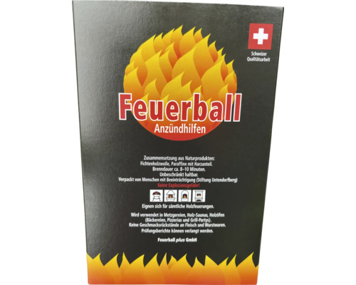 Allume-feu Feuerball dans un emballage avec travail de qualité suisse