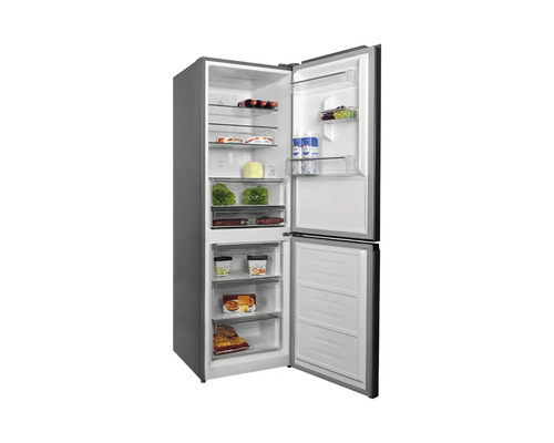 Geöffneter Kühlschrank mit Lebensmitteln