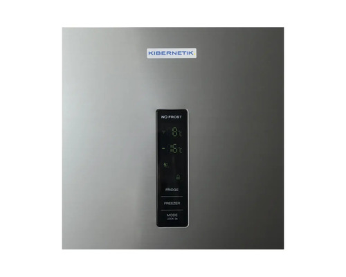 Kibernetik Logo auf einem Kühlschrank mit digitaler Temperaturanzeige