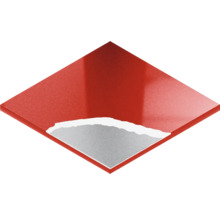 Carreau de sol carré rouge avec revêtement partiel