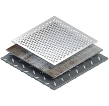 Illustration de plaques d''acier avec différentes textures de surface