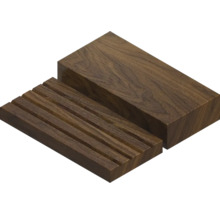 Porte-savon et bloc de bois