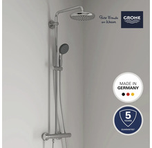 Système de douche apparent avec douche de tête et douchette à main
