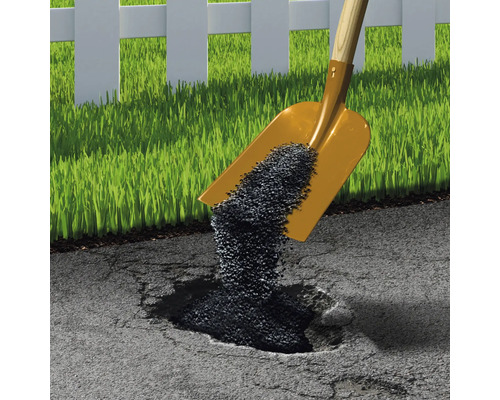 Pelle avec matériau de remplissage pour les travaux de réparation