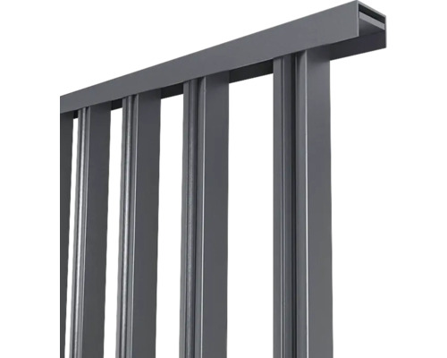 Clôture métallique, vue détaillée