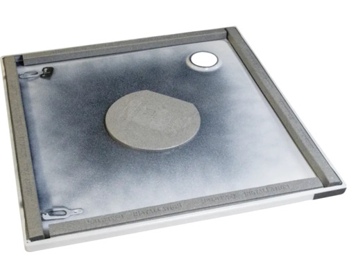 Receveur de douche carré avec écoulement et éléments de montage