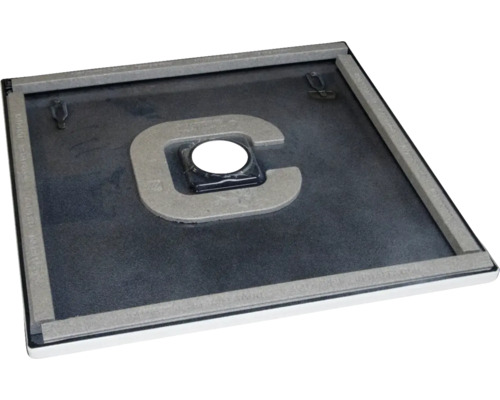 Arrière d''un support de miroir carré avec fixation